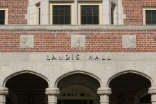 Landis Hall Sign