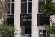 Strozier Library Sign